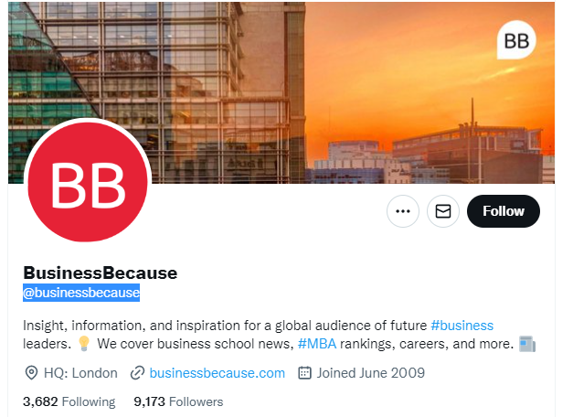 Business Because Twitter Profile Screenshot