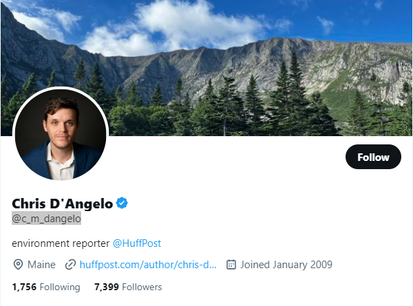 Chris Angelo Twitter Profile Screenshot