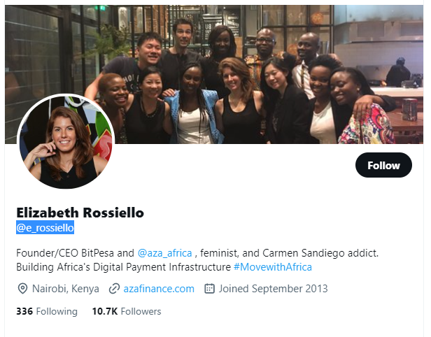 Elizabeth Rossiello Twitter Profile Screenshot