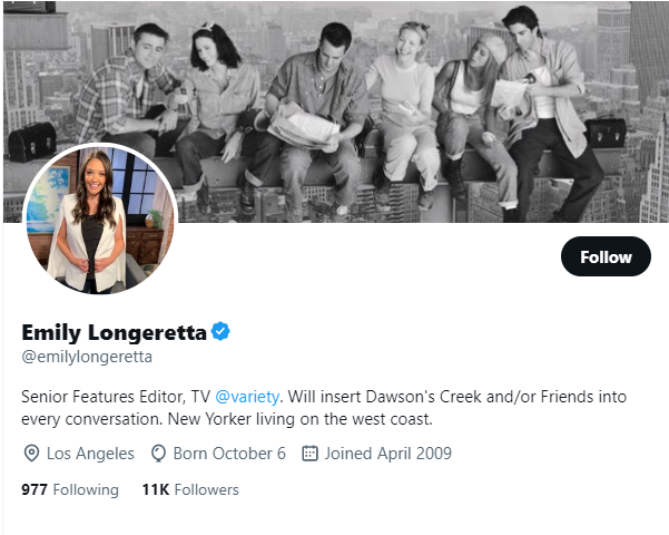 Emily Longeretta Twitter Profile Screenshot
