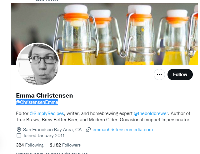Emma Christensen Twitter Profile Screenshot