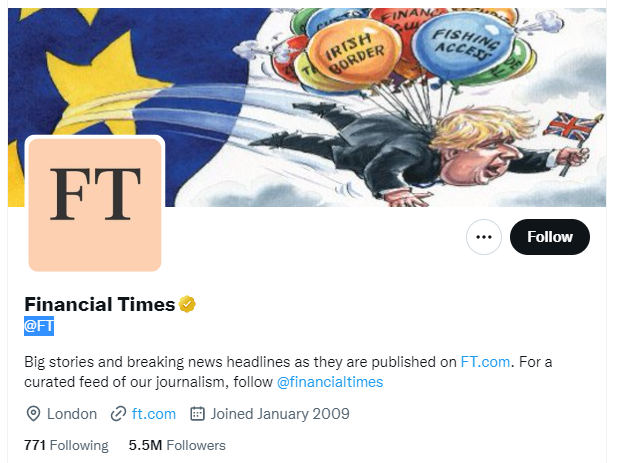 Financial Times Twitter Profile Screenshot