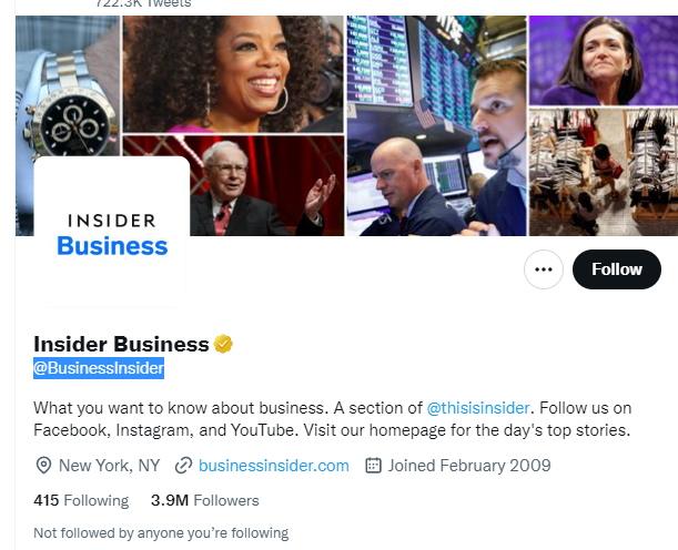 Insider Business Twitter profile Screenshot