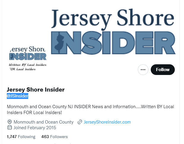 Jersey Shore Insider Twitter Profile Screenshot