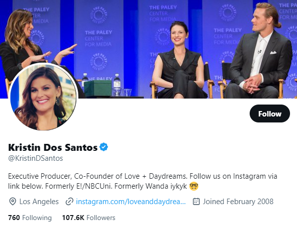 Kristin Dos Santos Twitter Profile Screenshot