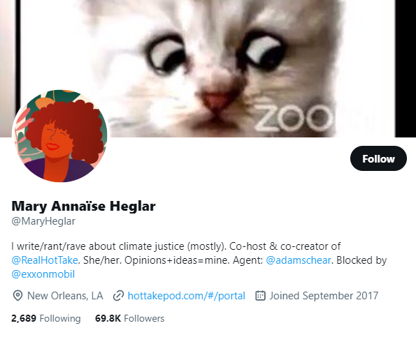 Mary Annaïse Heglar Twitter Profile Screenshot