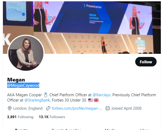Megan Caywood Twitter Profile Screenshot
