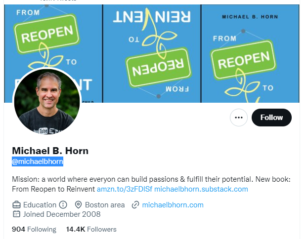 Michael Horn Twitter Profile Screenshot