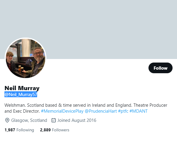 Neil Murray Twitter Profile Screenshot