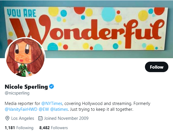 Nicole Sperling Twitter Profile Screenshot