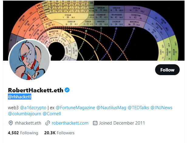 Robert Hackett Twitter Profile Screenshot