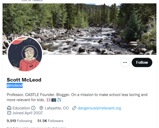 Scott McLeod Twitter Profile Screenshot