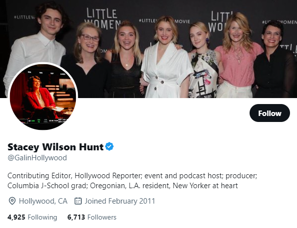 Stacey Wilson Hunt Twitter Profile Screenshot