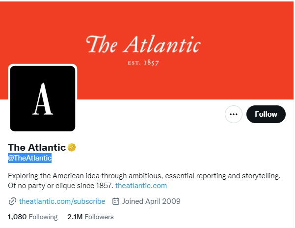 The Atlantic Twitter Profile Screenshot