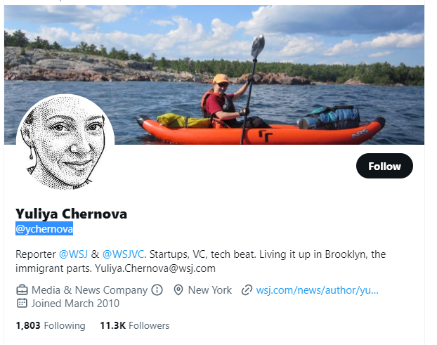 Yuliya Chernova Twitter Profile Screenshot