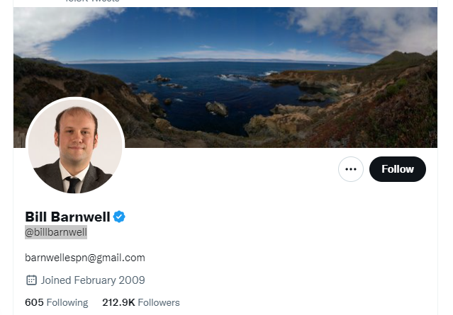 bill barnwell twitter profile screenshot