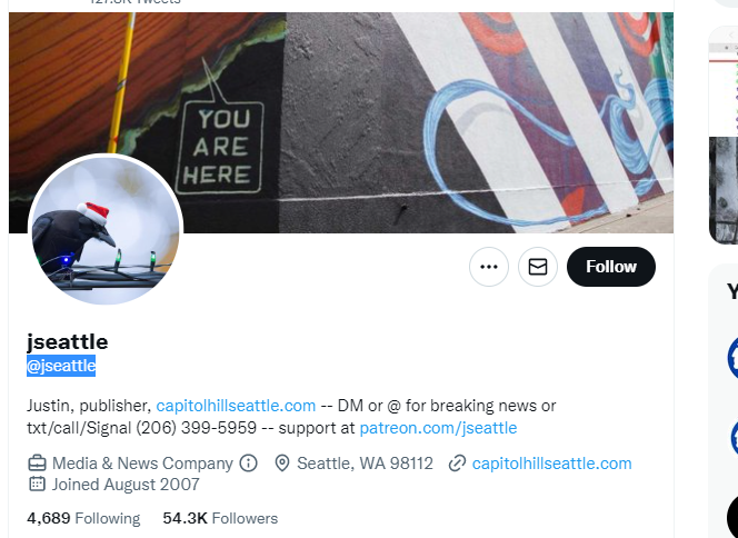 capitol hill seattle blog twitter profile screenshot