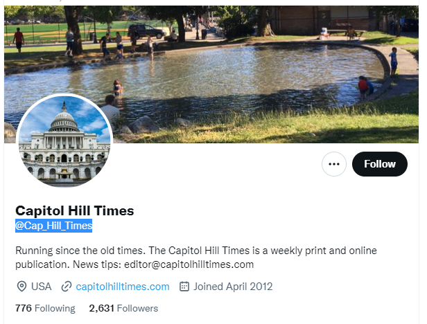 capitol hill times twitter profile screenshot