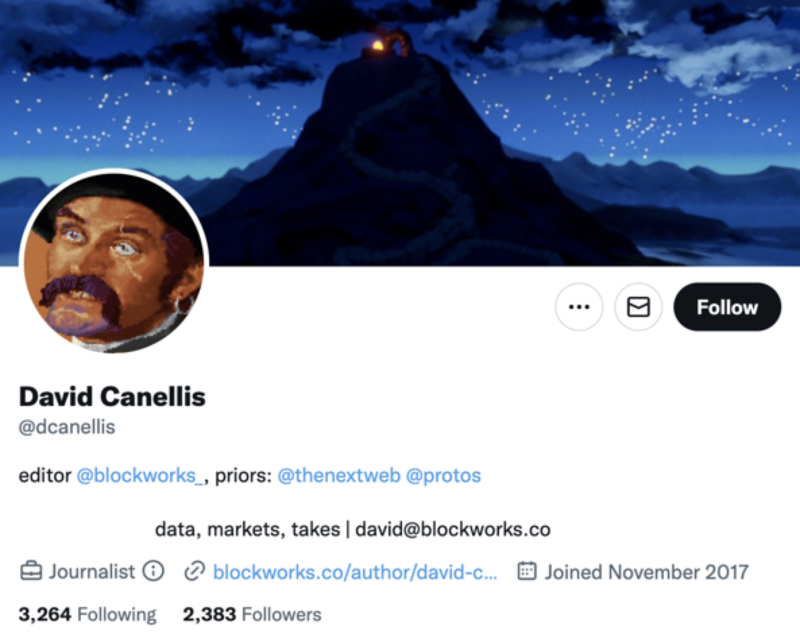 david canellis twitter profile screenshot