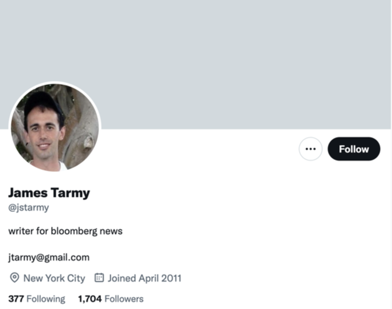 james tarmy twitter profile screenshot