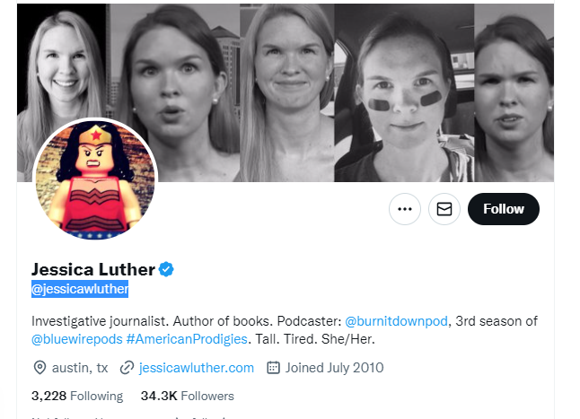 jessica luther twitter profile screenshot