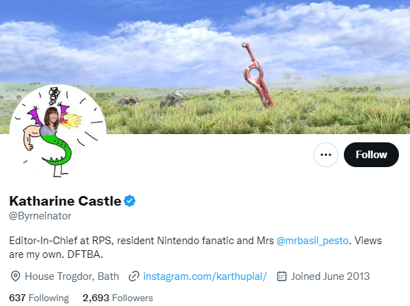 katharine castle twitter profile screenshot