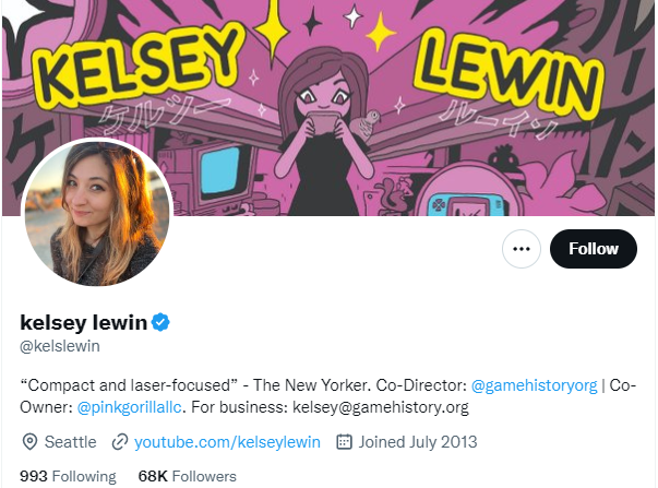 kelsey lewin twitter profile screenshot