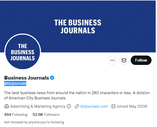 milwaukee business journal twitter profile screenshot
