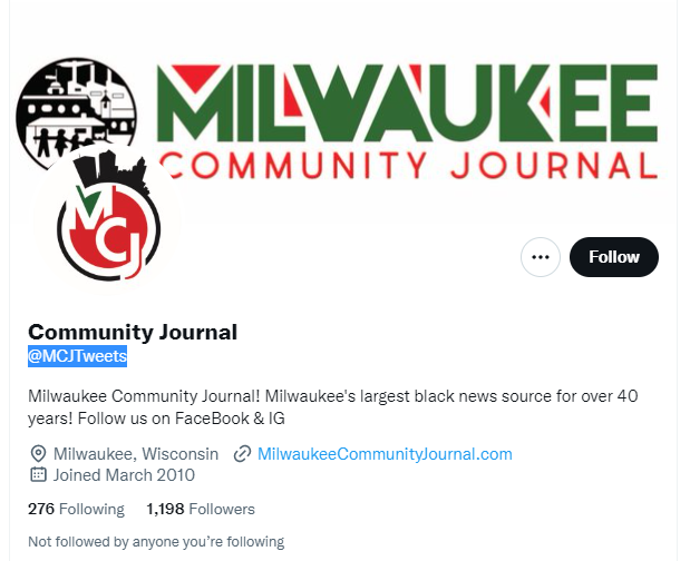 milwaukee community journal twitter profile screenshot