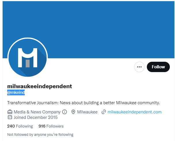 milwaukee independent twitter profile screenshot