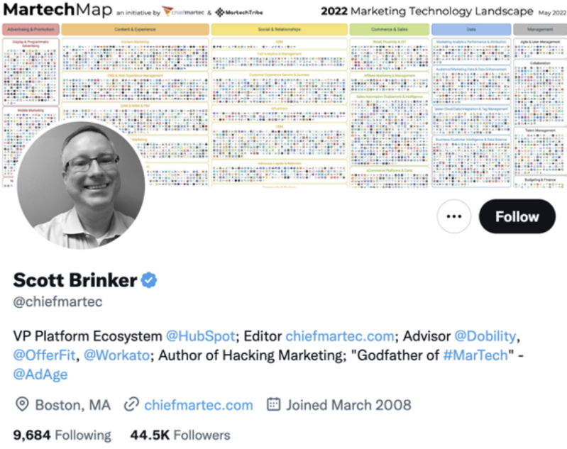 scott brinker twitter profile journalist