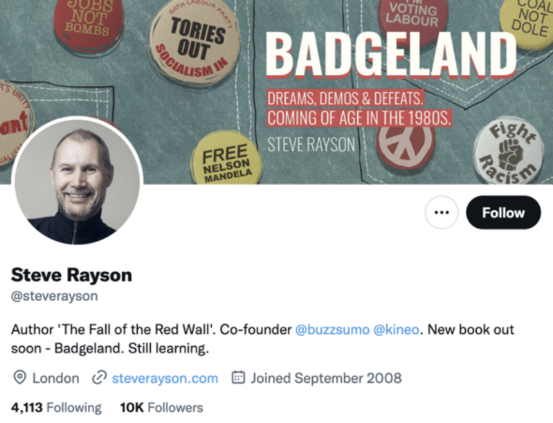steve rayson twitter profile screenshot