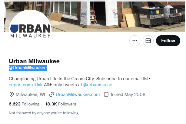 urban milwaukee twitter profile screenshot