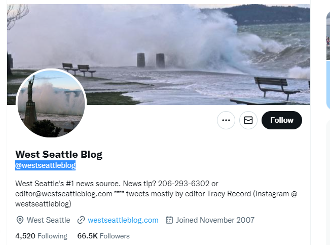 west seattle blog twitter profile screenshot