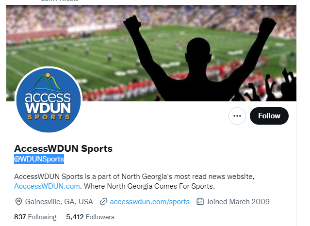 AccessWDUN Sports Twitter Profile Screenshot