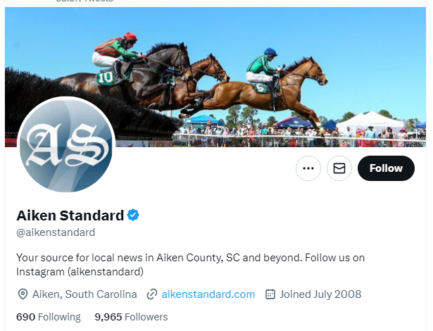 Aiken Standard twitter profile screenshot