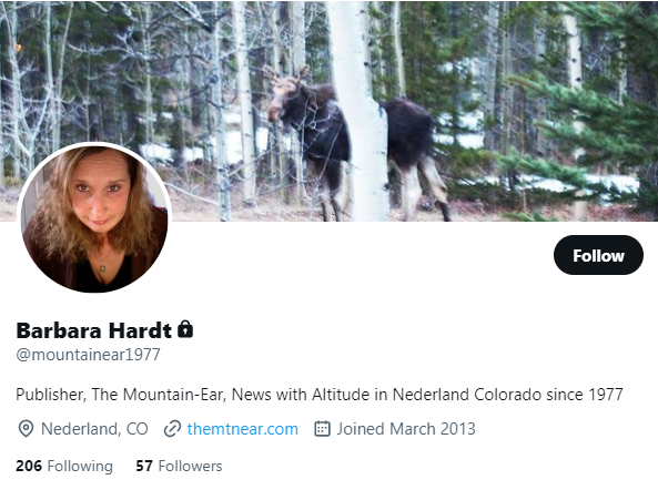 Barbara Hardt twitter profile screenshot