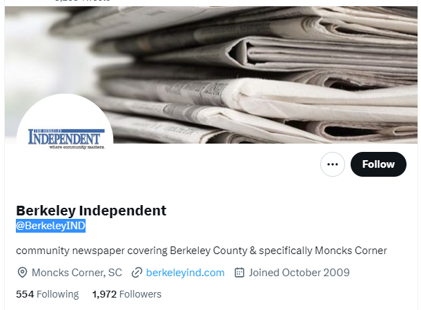 Berkeley Independent twitter profile screenshot
