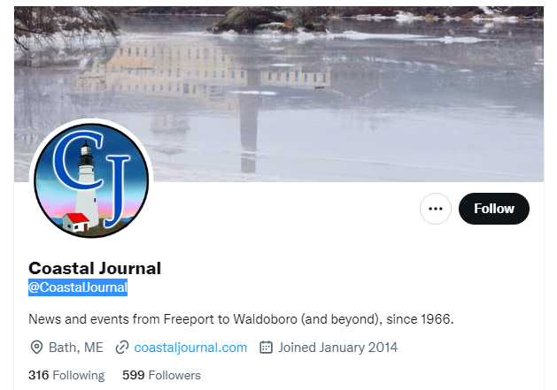 Coastal Journal Twitter Profile Screenshot