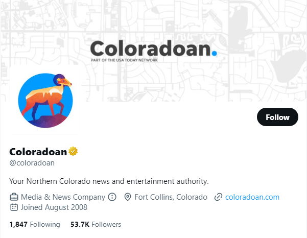 Coloradoan twitter profile screenshot