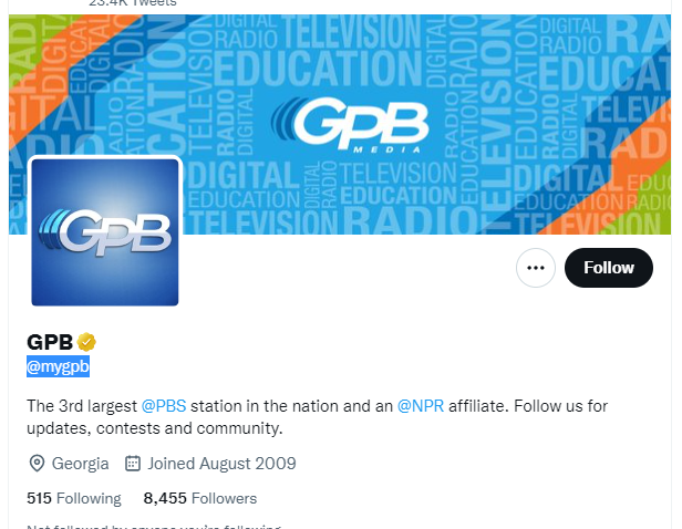 GPB Twitter Profile Screenshot