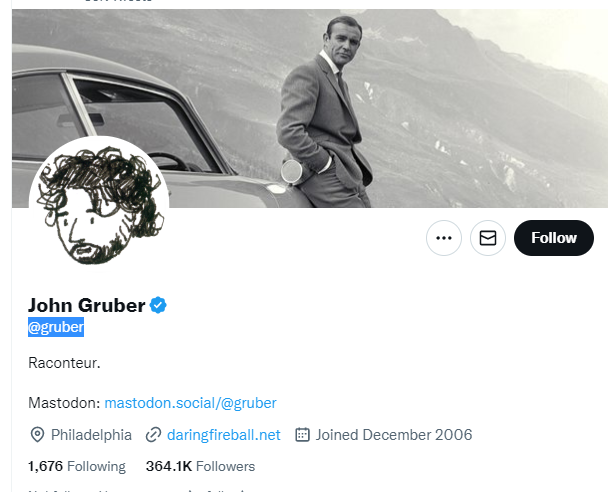 John Gruber Twitter Profile Screenshot