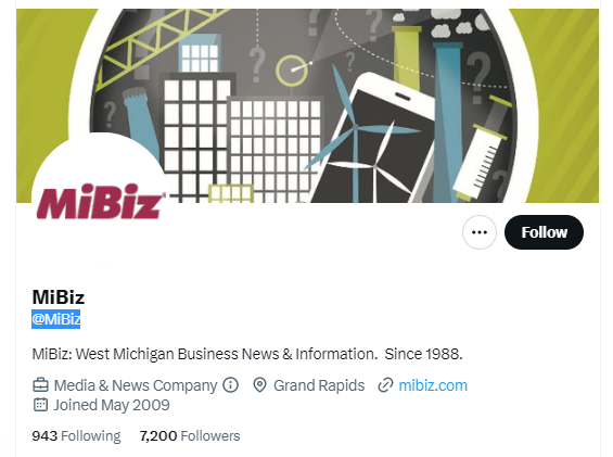 MiBiz twitter profile screenshot