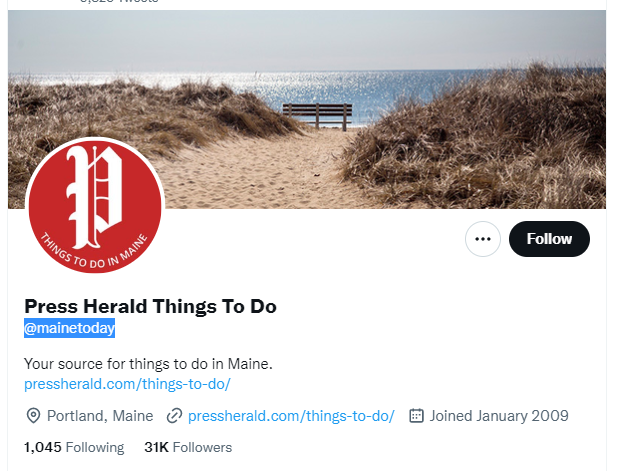 Press Herald Things To Do Twitter Profile Screenshot