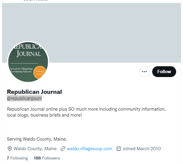 Republican Journal Twitter Profile Screenshot