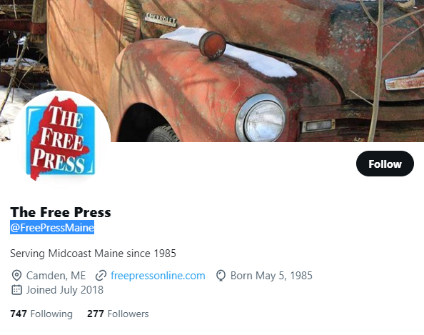The Free Press Twitter Profile Screenshot