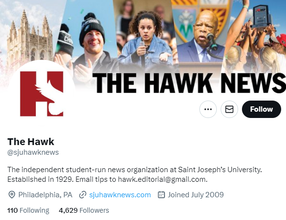 The Hawk twitter profile screenshot