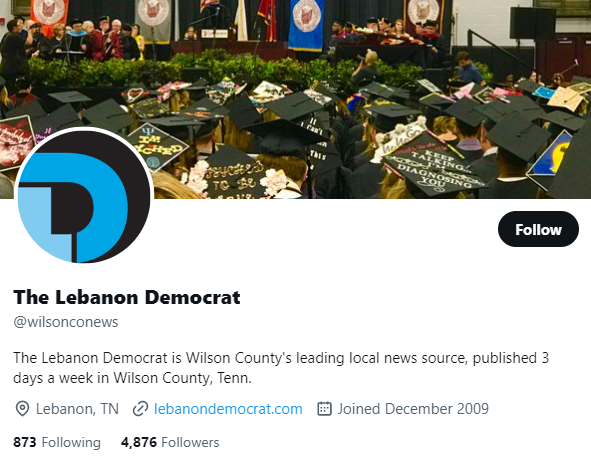 The Lebanon Democrat twitter profile screenshot