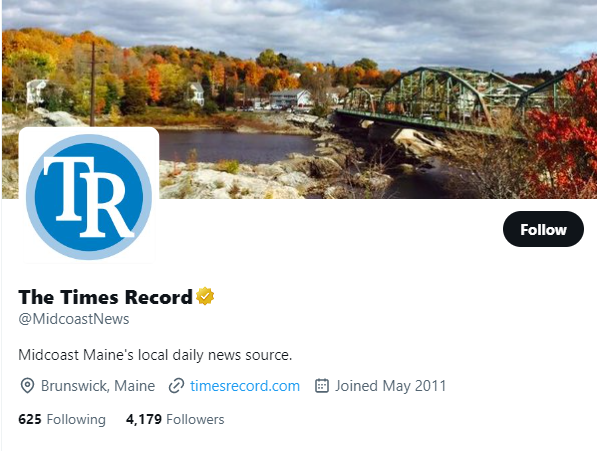 The Times Record Twitter Profile Screenshot