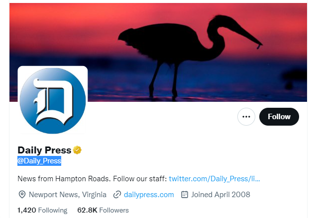 daily press twitter profile screenshot